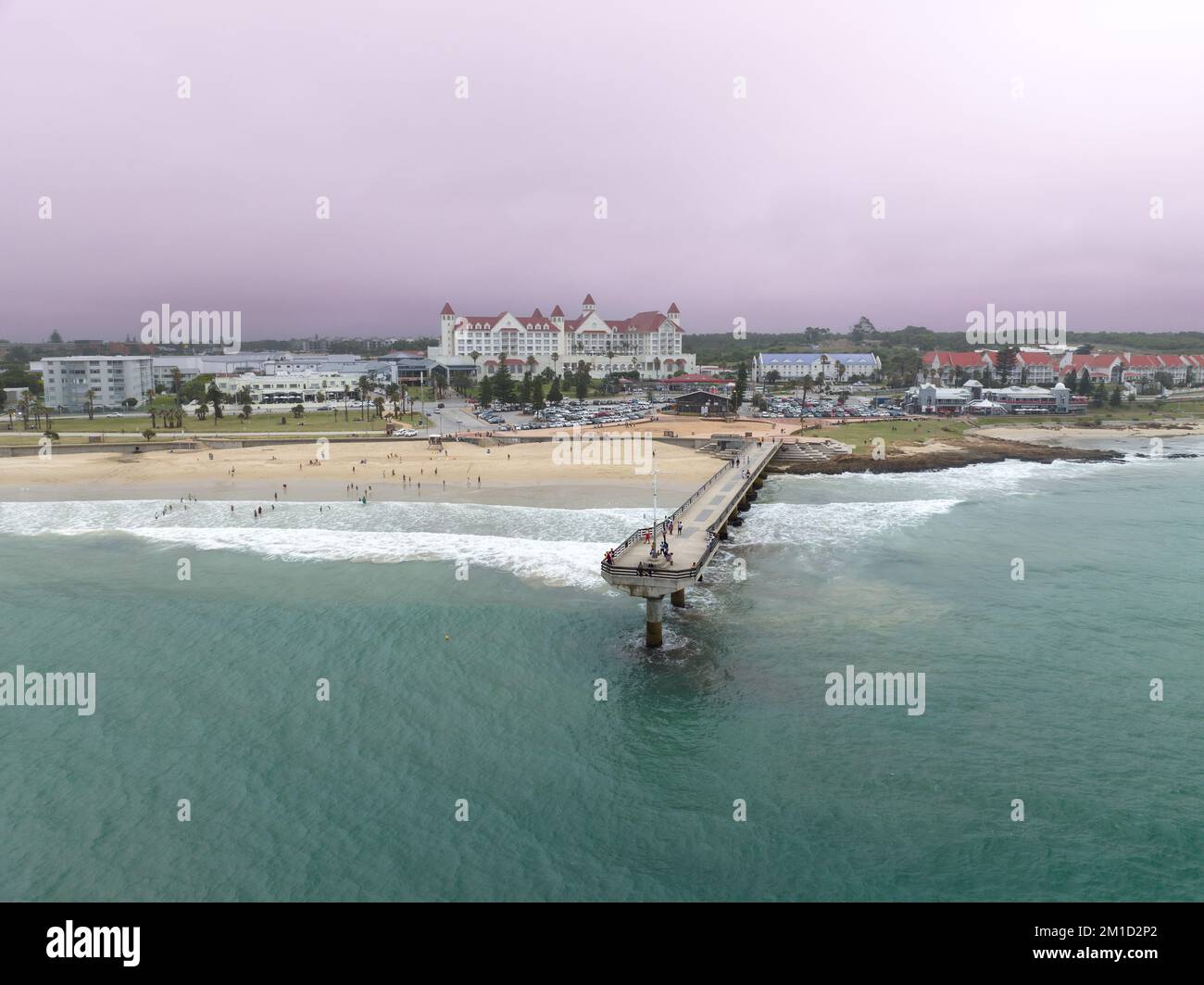 Aerial view of pier in Gqeberha Stock Photo - Alamy