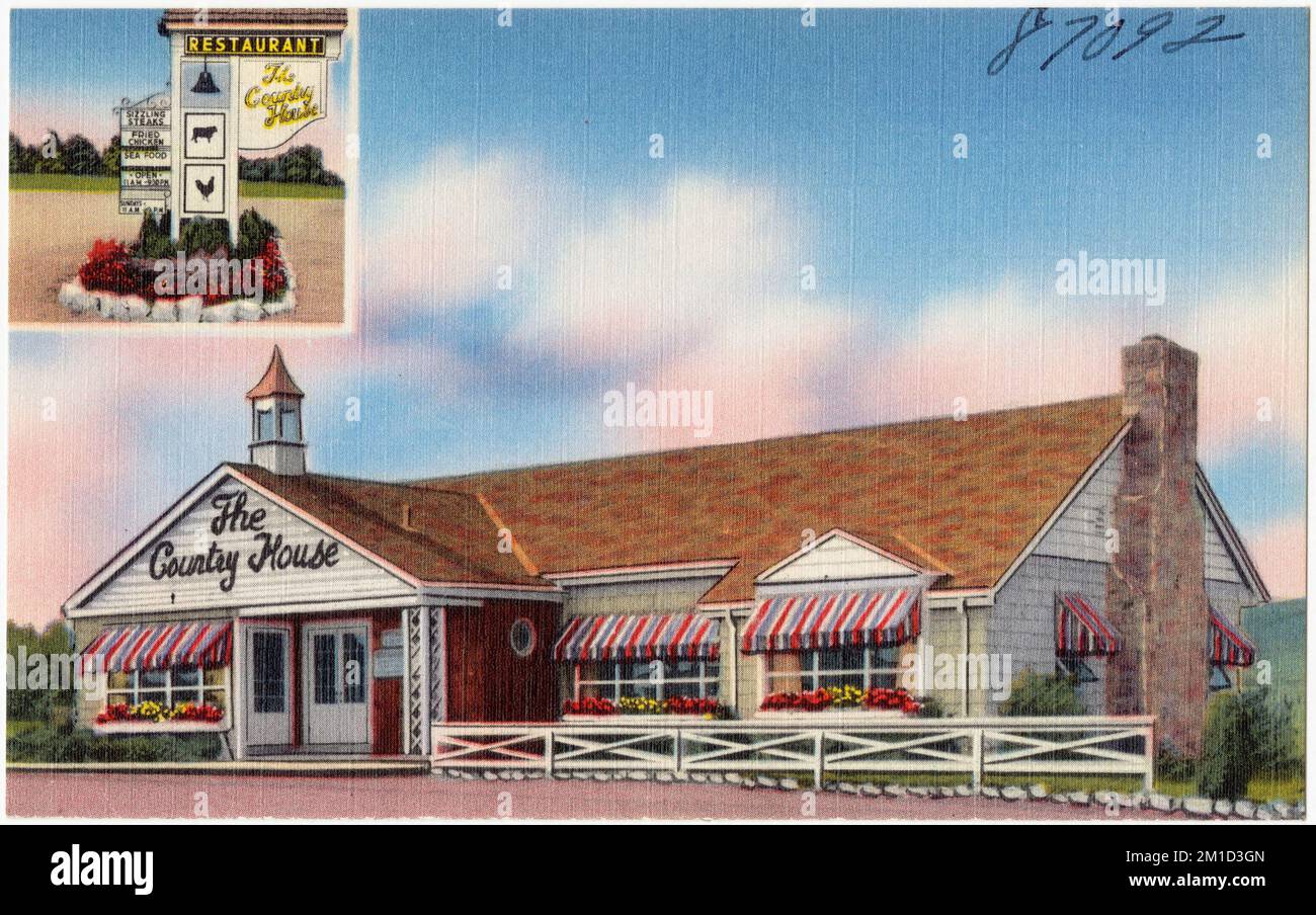 The Country House , Restaurants, Tichnor Brothers Collection, postcards