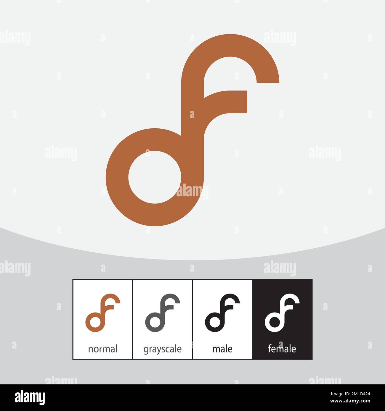 D and F Letter Logo. - Vector. Vector illustration Stock Vector