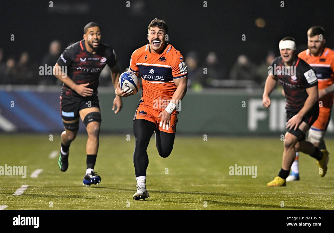 United Kingdom. 11th Dec, 2022. EPCR Challenge Cup. Saracens V