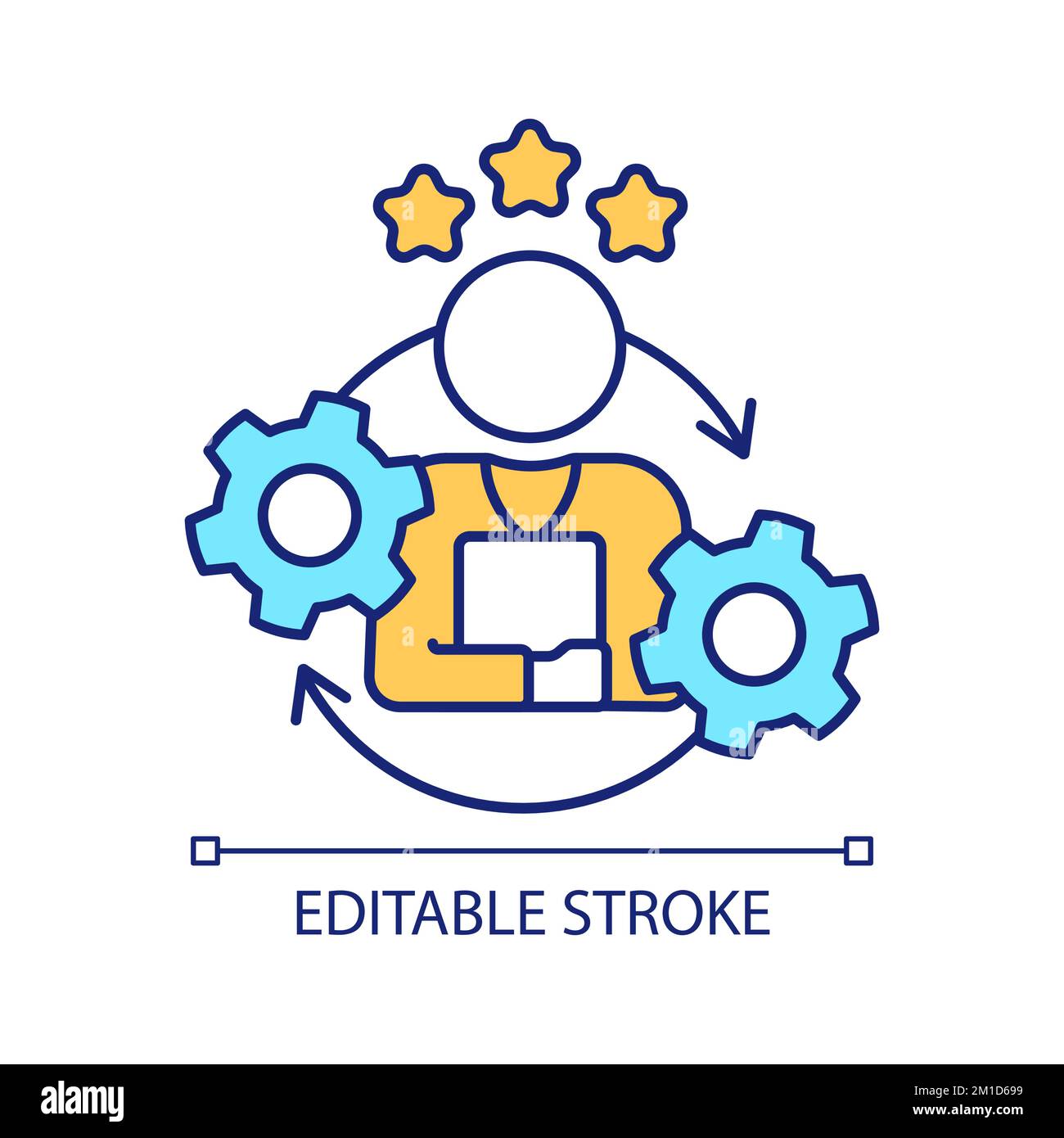 Consultant RGB color icon Stock Vector