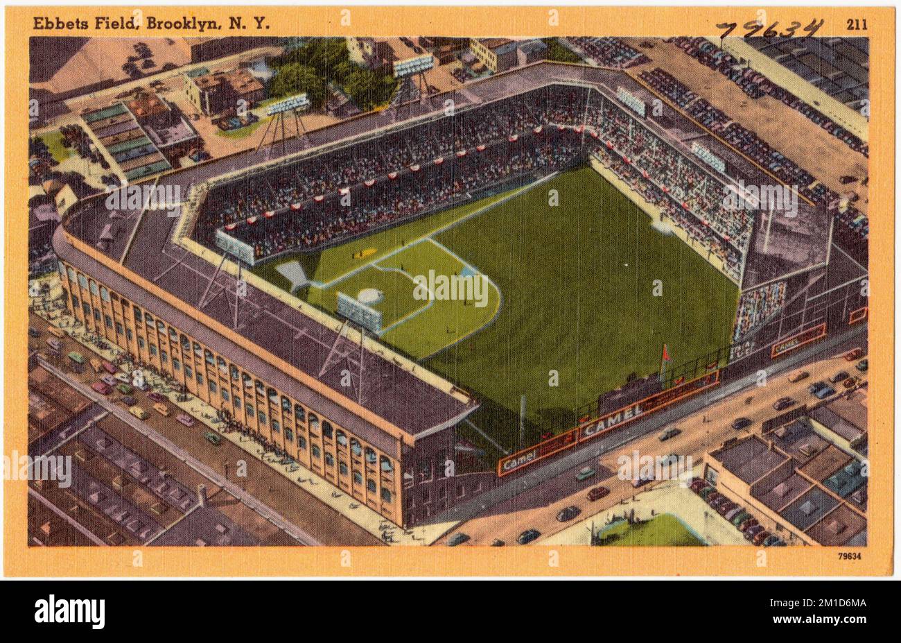 Ebbets Field, Brooklyn. N. Y. , Stadiums, Tichnor Brothers Collection, postcards of the United States Stock Photo