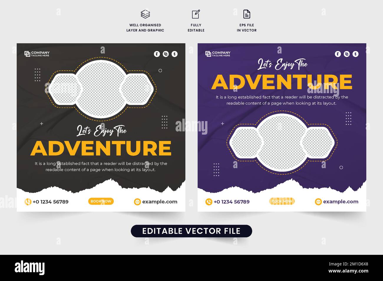 Tour and trip planner agency business promotion template for social ...