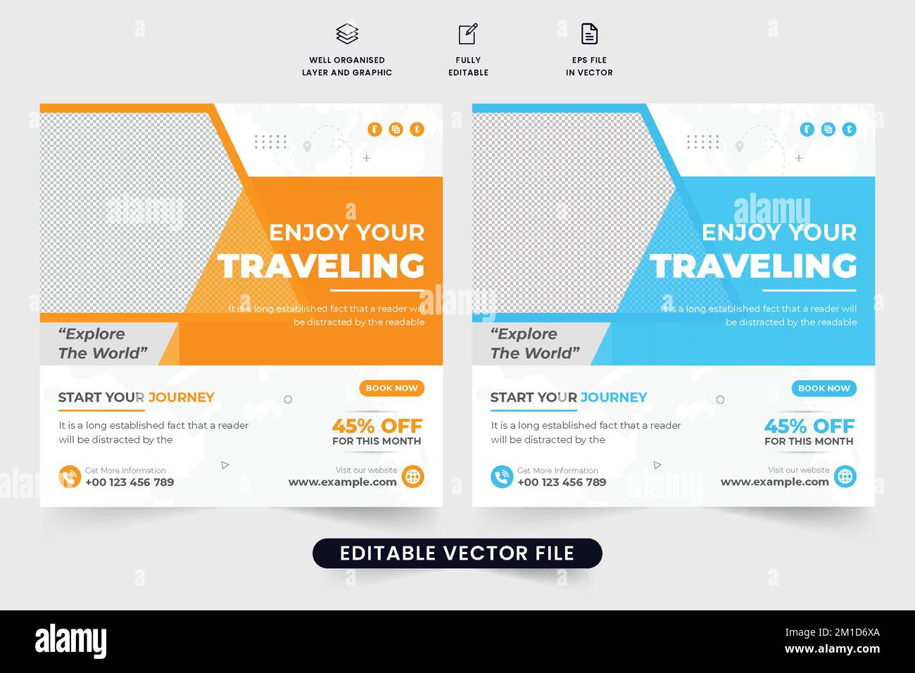 Tour and trip planner agency business promotion template for social ...