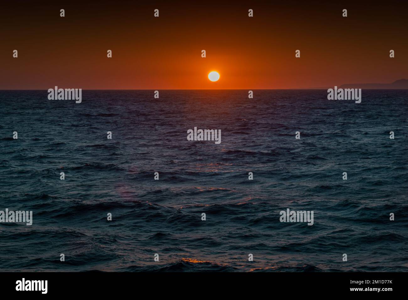 An aerial view of sea during sunset Stock Photo - Alamy