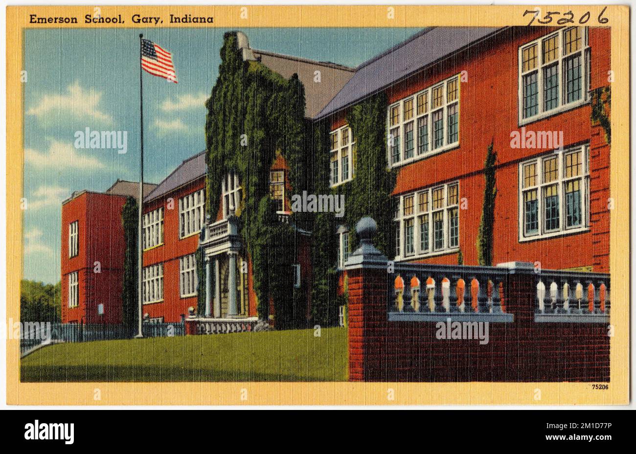 Emerson School, Gary, Indiana , Schools, Tichnor Brothers Collection