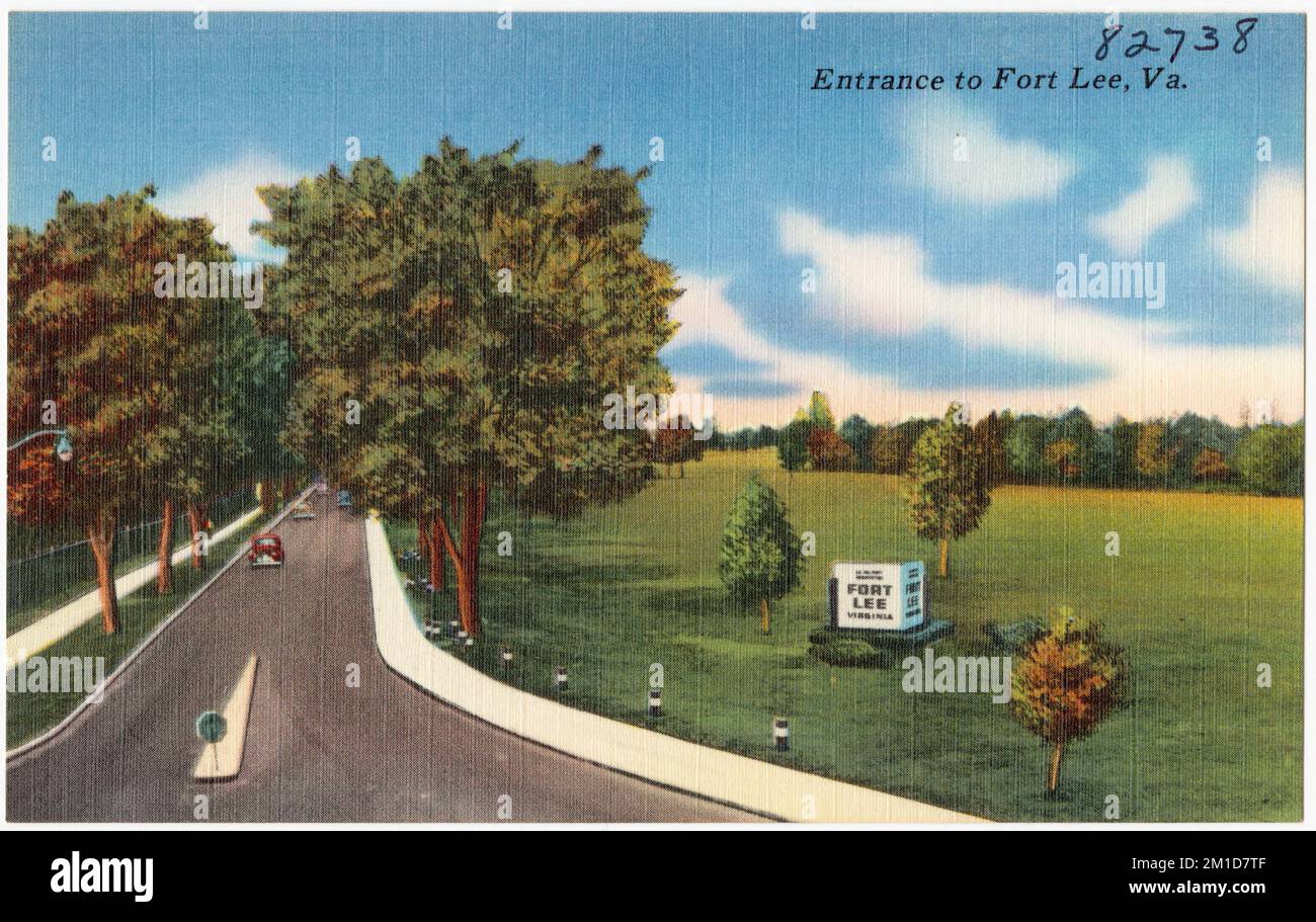 Entrance to Fort Lee, Va. , Military facilities, Tichnor Brothers