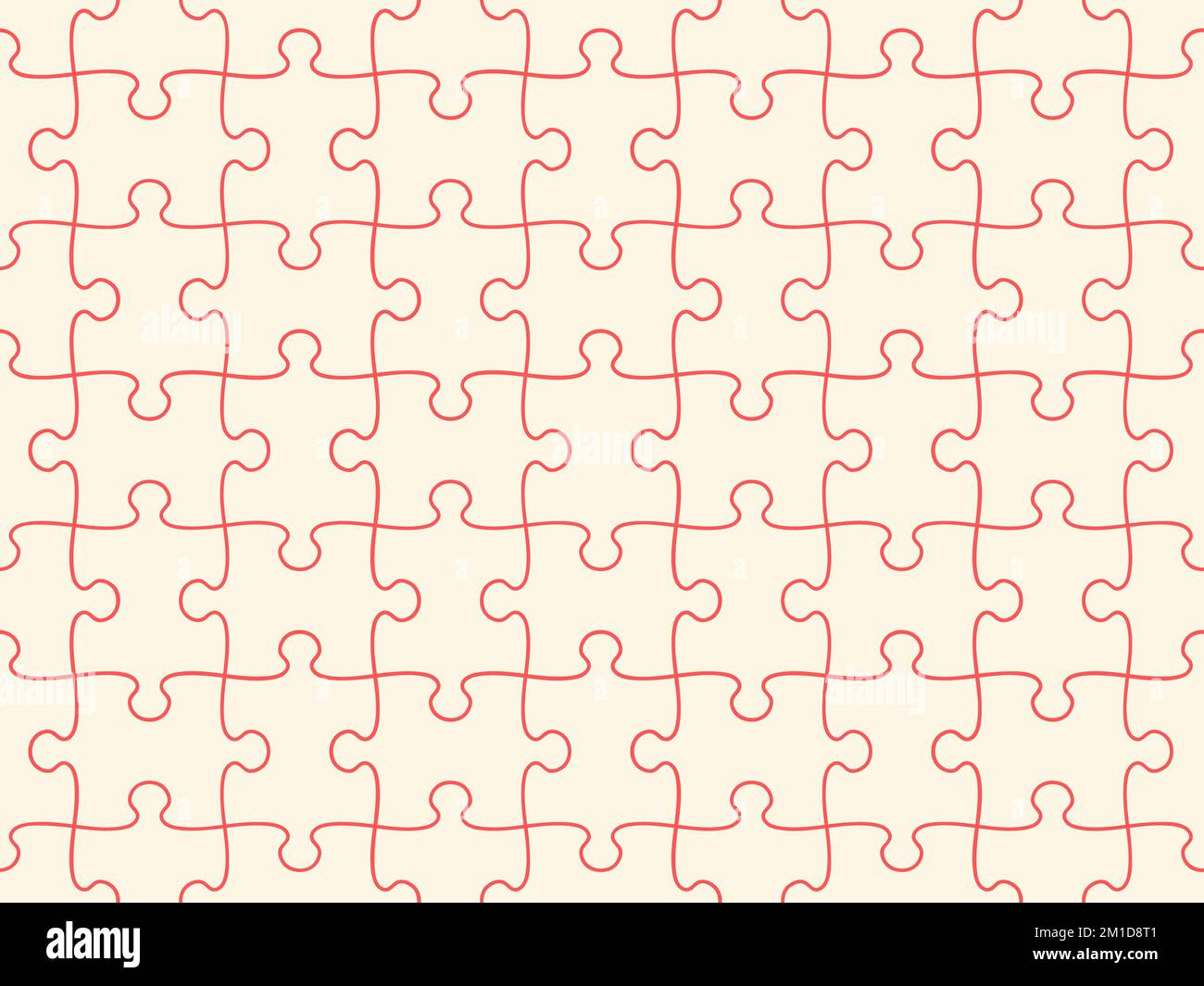 Seamless pattern of completed puzzle pieces grid Stock Vector