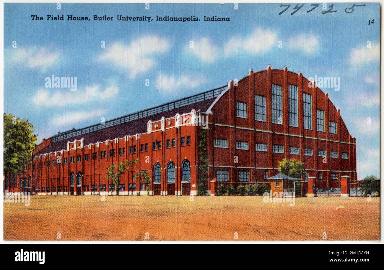 The Field House, Butler University, Indianapolis, Indiana , Universities & colleges, Tichnor Brothers Collection, postcards of the United States Stock Photo
