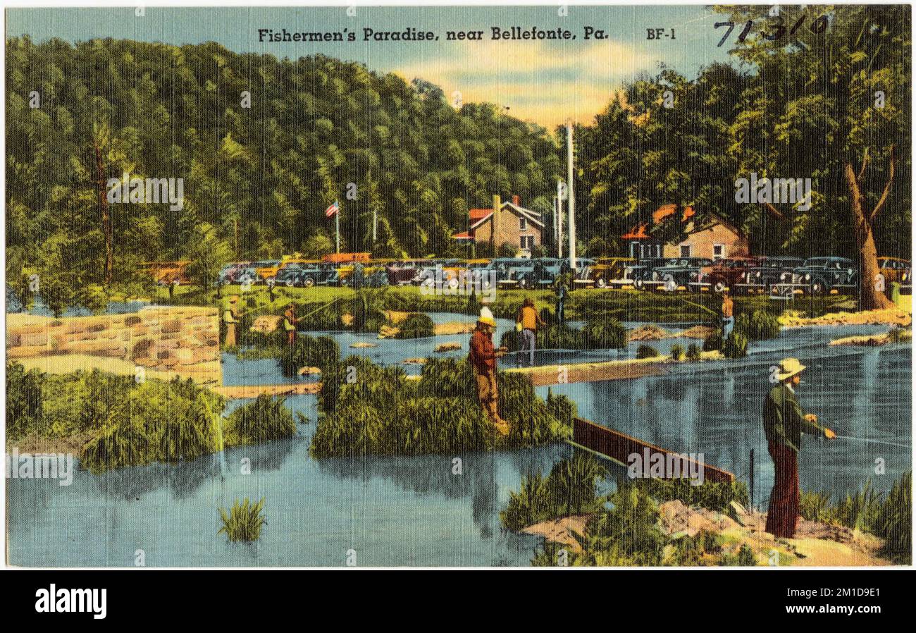 Fishermen's paradise, near Bellefonte, Pa. , Lakes & ponds, Tichnor