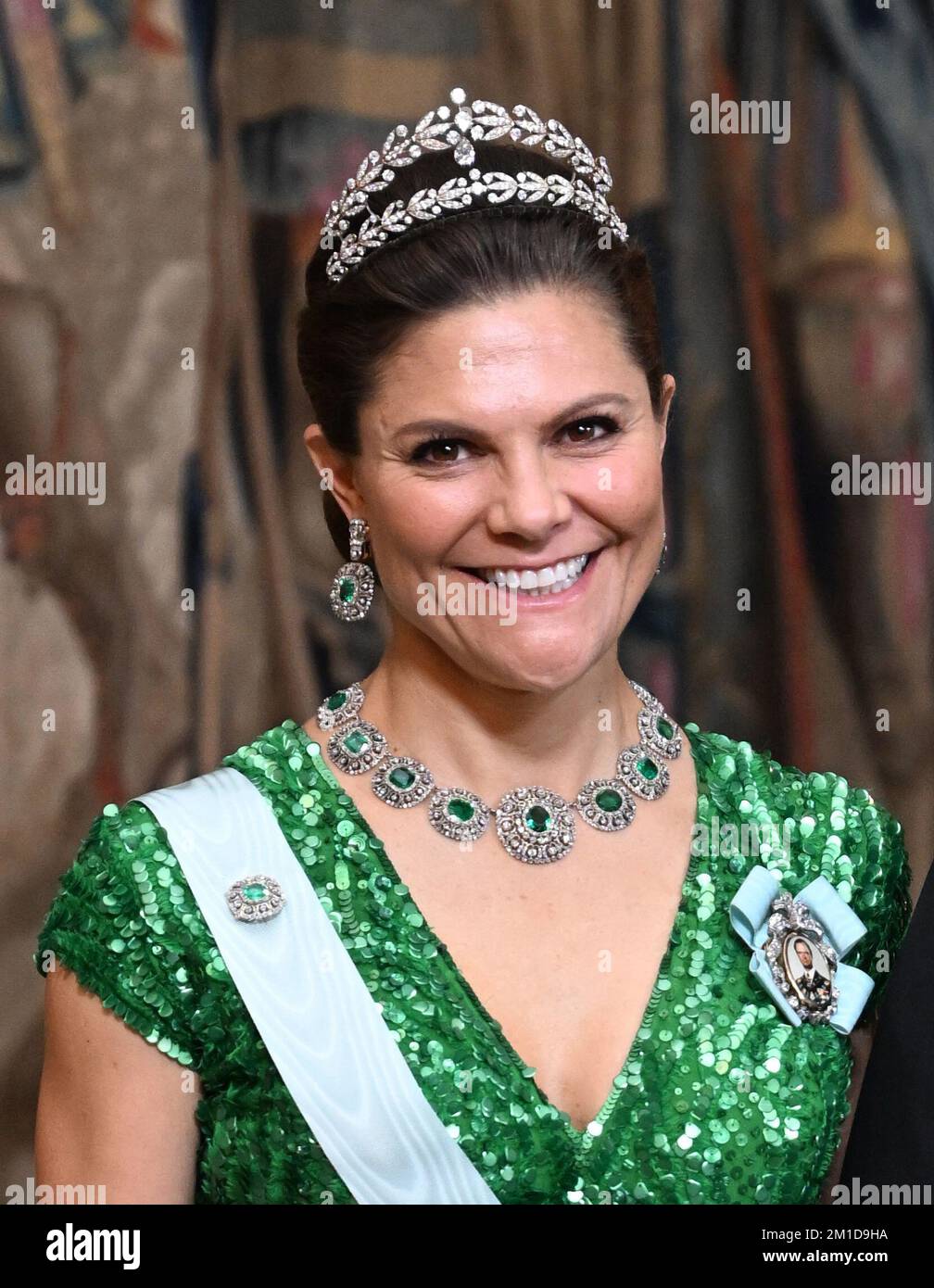 Crown Princess Victoria attends the King's dinner for the Nobel laureates at the Royal Palace in Stockholm, Sweden, 11 December 2022. Photo: Pontus Lundahl / TT / 10050 Stock Photo