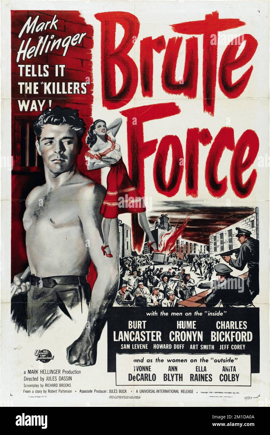 BURT LANCASTER in BRUTE FORCE (1947), directed by JULES DASSIN. Credit: UNIVERSAL PICTURES / Album Stock Photo