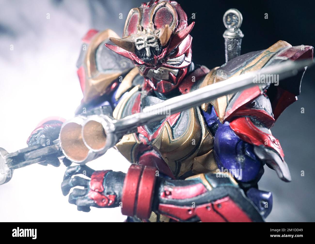 A closeup shot of SIC Kamen Rider Hibiki Final Form figure A closeup shot of SIC Kamen Rider Hibiki Final Form figure