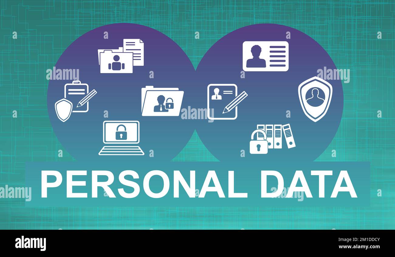 Illustration of a personal data concept Stock Photo - Alamy
