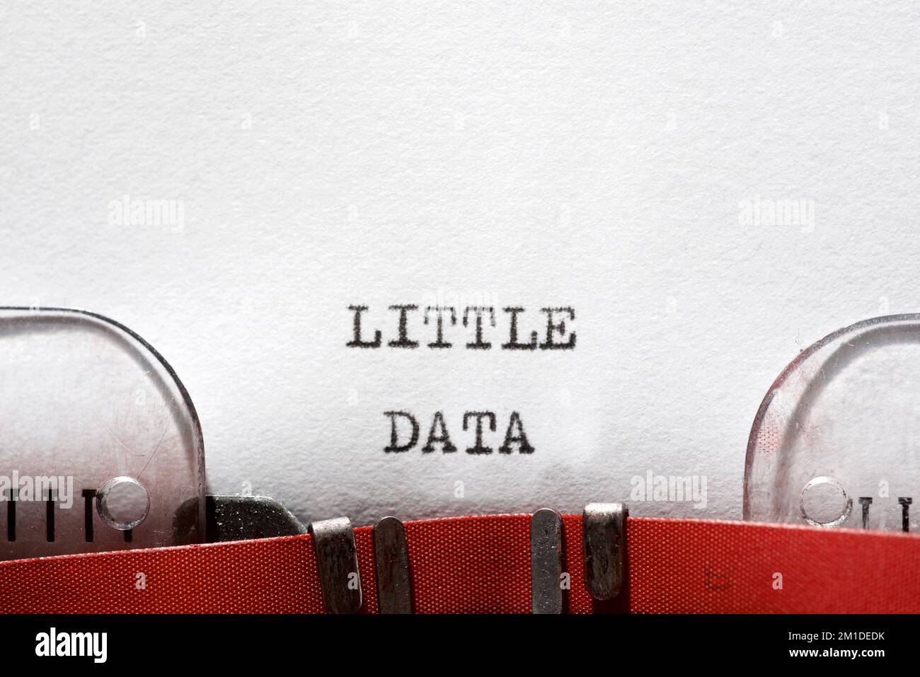 Little data phrase written with a typewriter Stock Photo Alamy