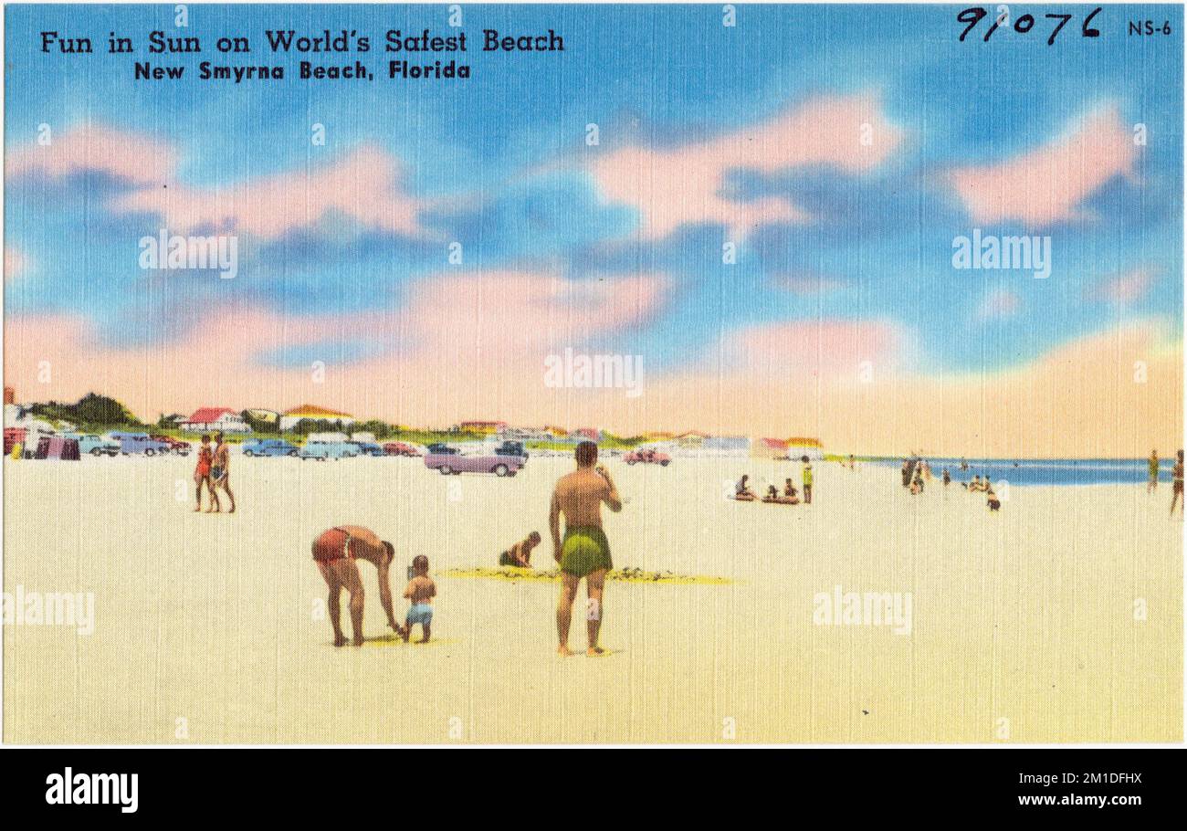 Fun in the sun on the world's safest beach, New Smyrna Beach, Florida