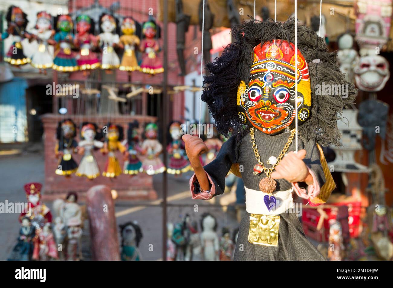 Souvenir puppets for sale Stock Photo