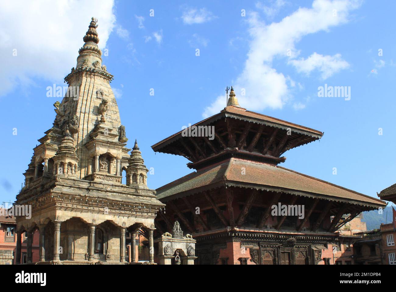 Hindu temple in Bhaktapur, Nepal Stock Photo