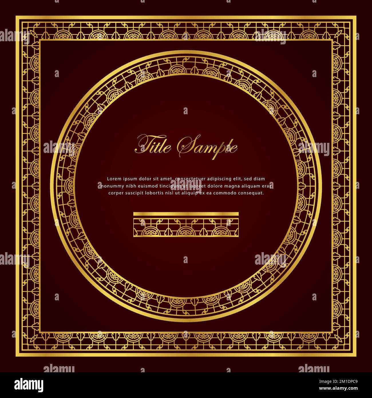 Luxury golden square and round frame set Stock Vector Image & Art - Alamy