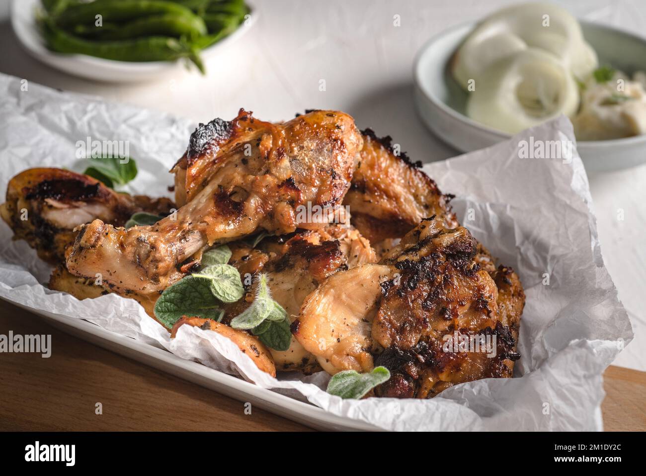 roasted chicken for dinner Stock Photo - Alamy