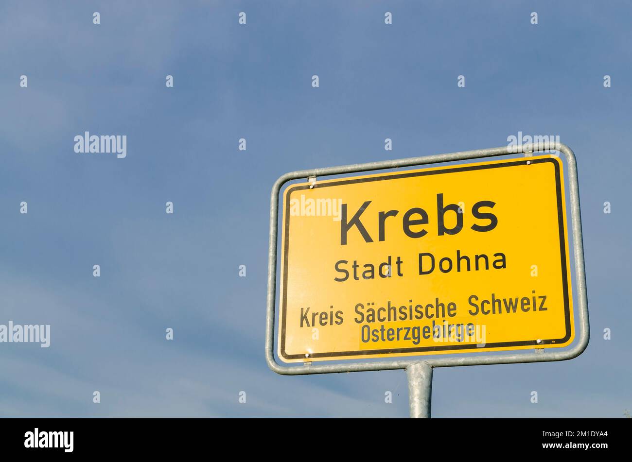 Entrance Town Sign Of An Village Meaning cancer In German Language Entrance Town Sign Of An Village Meaning cancer In German Language
