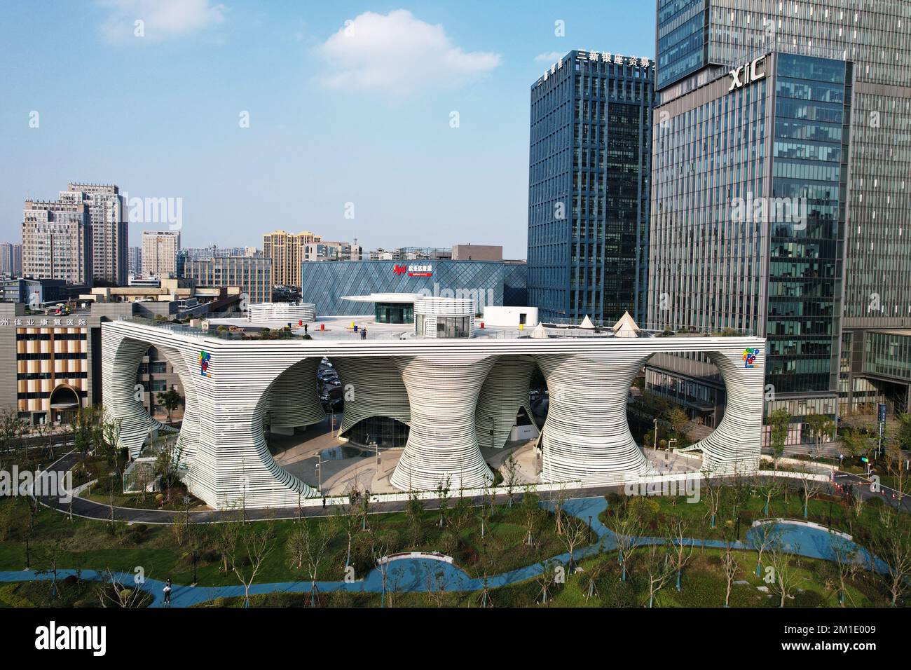 SHANGHAI, CHINA - DECEMBER 12, 2022 - A view of Dragonfly Park, the 'parking lot of the future', in Hangzhou City, Zhejiang Province, China, Dec 12, 2 Stock Photo