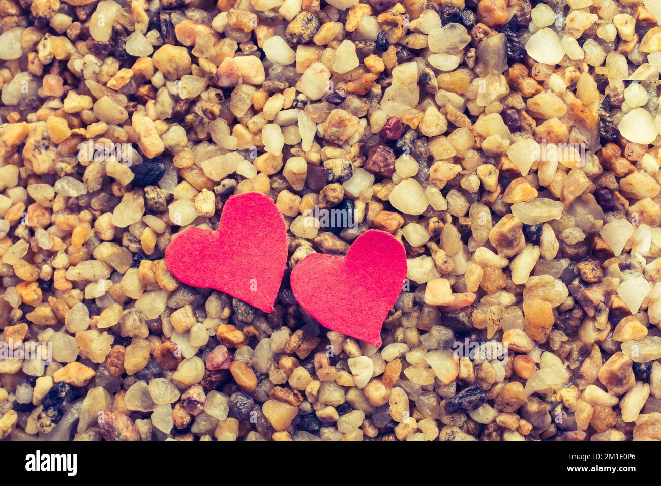 Love concept with heart shaped icon in view Stock Photo