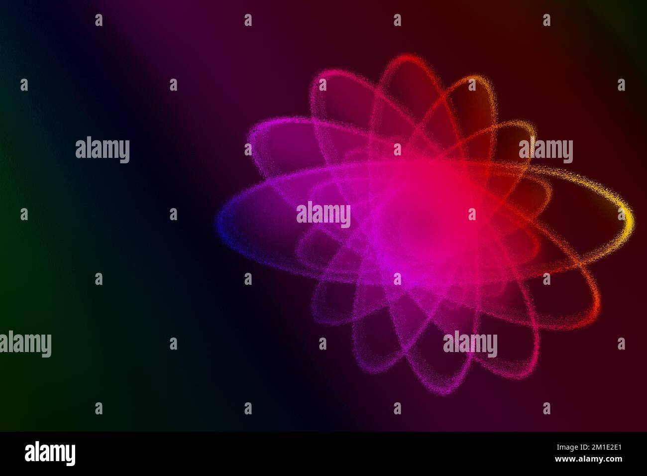 Theme of physics, atomic nucleus, cosmos, astronomy Stock Photo