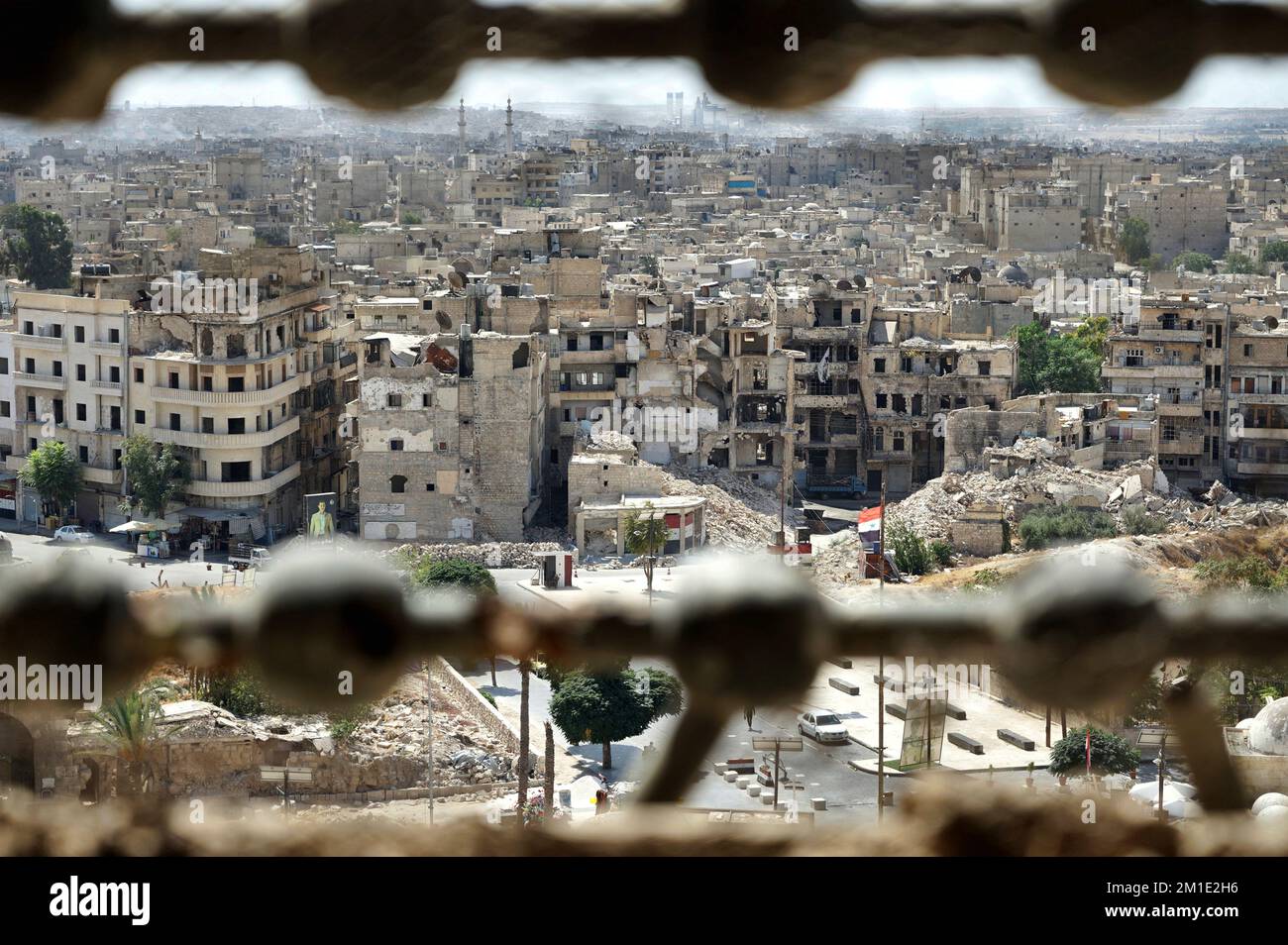 View from the Citadel of Aleppo, Syria Stock Photo