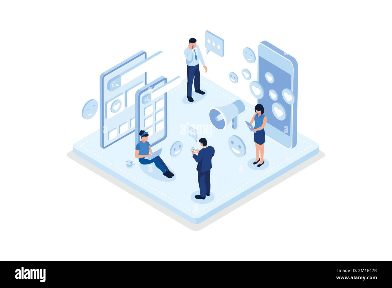 Social media community referral Cut Out Stock Images Pictures Alamy