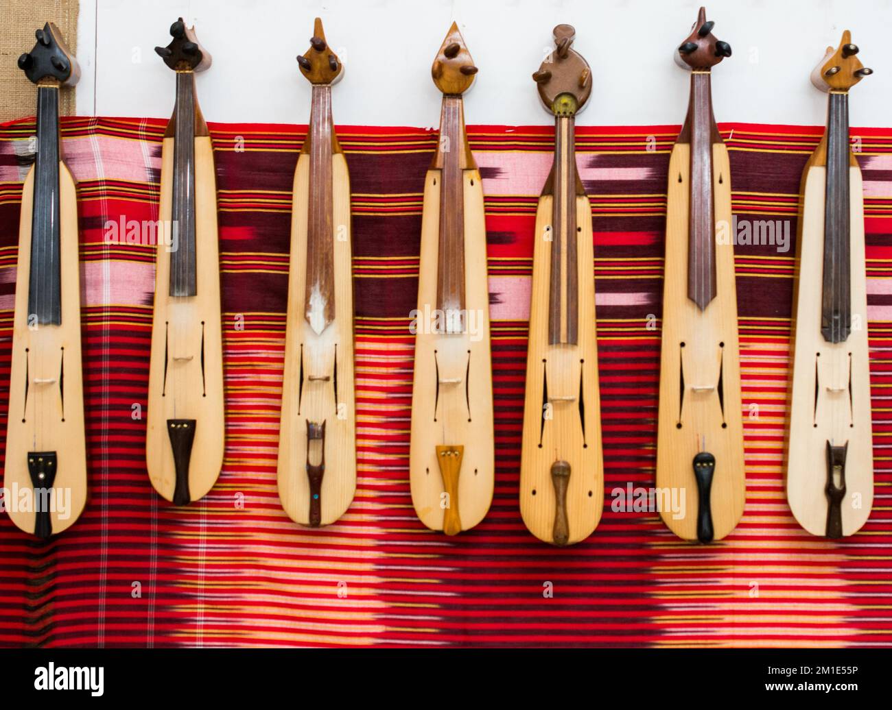 Set of models of musical instruments kemancha made of wood Stock Photo ...