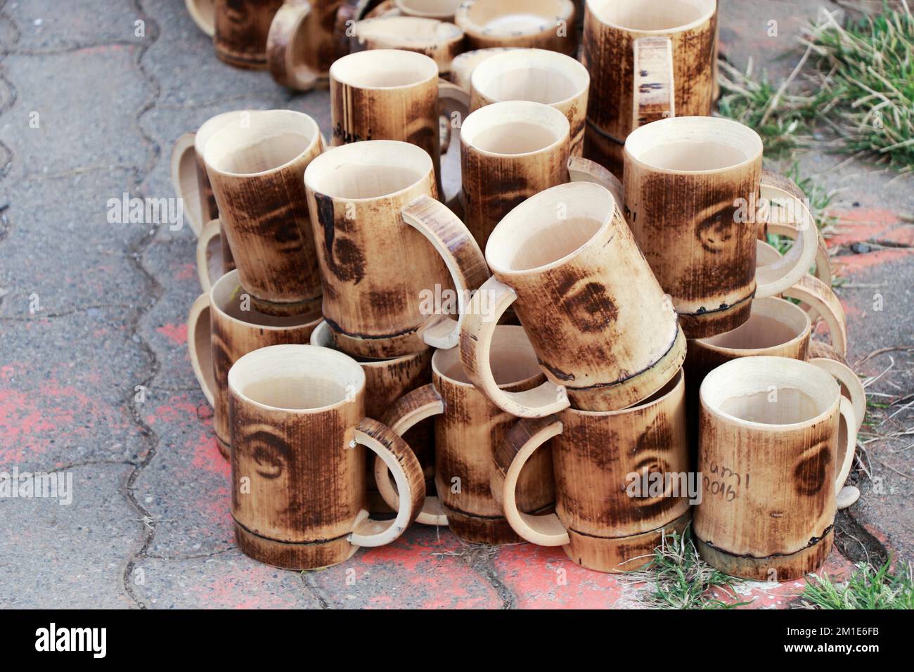 Cups Made Of Bamboo For Sale Stock Photo - Download Image Now - Bamboo Cup,  Bamboo - Material, Camellia sinensis - iStock