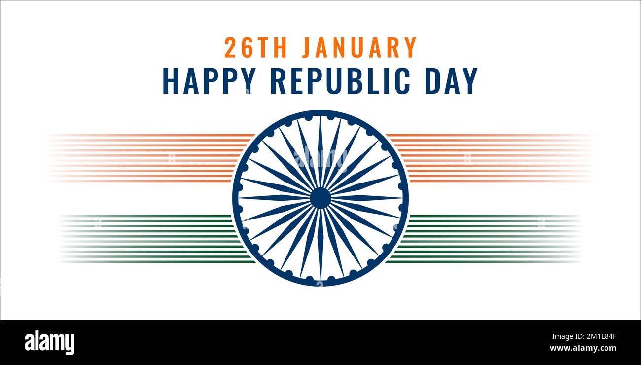 illustration of Indian flag for Happy Republic Day of India celebration ...