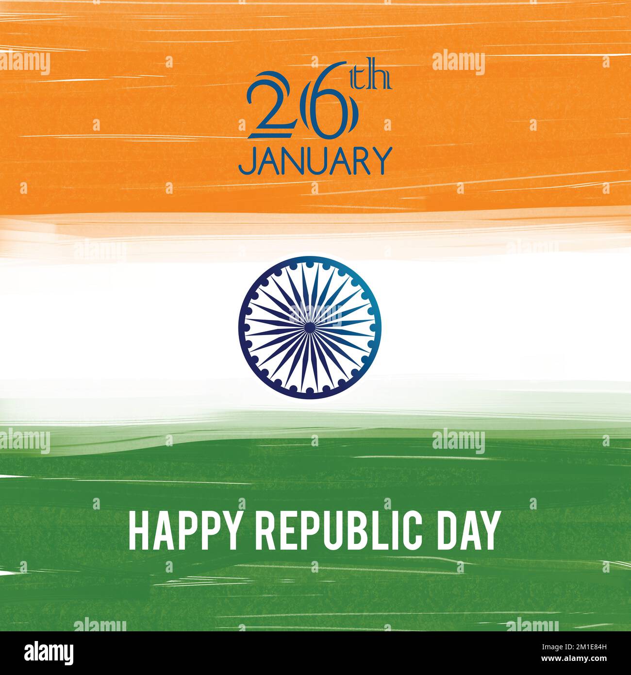 illustration of Indian flag for Happy Republic Day of India celebration on 26 January, 26
