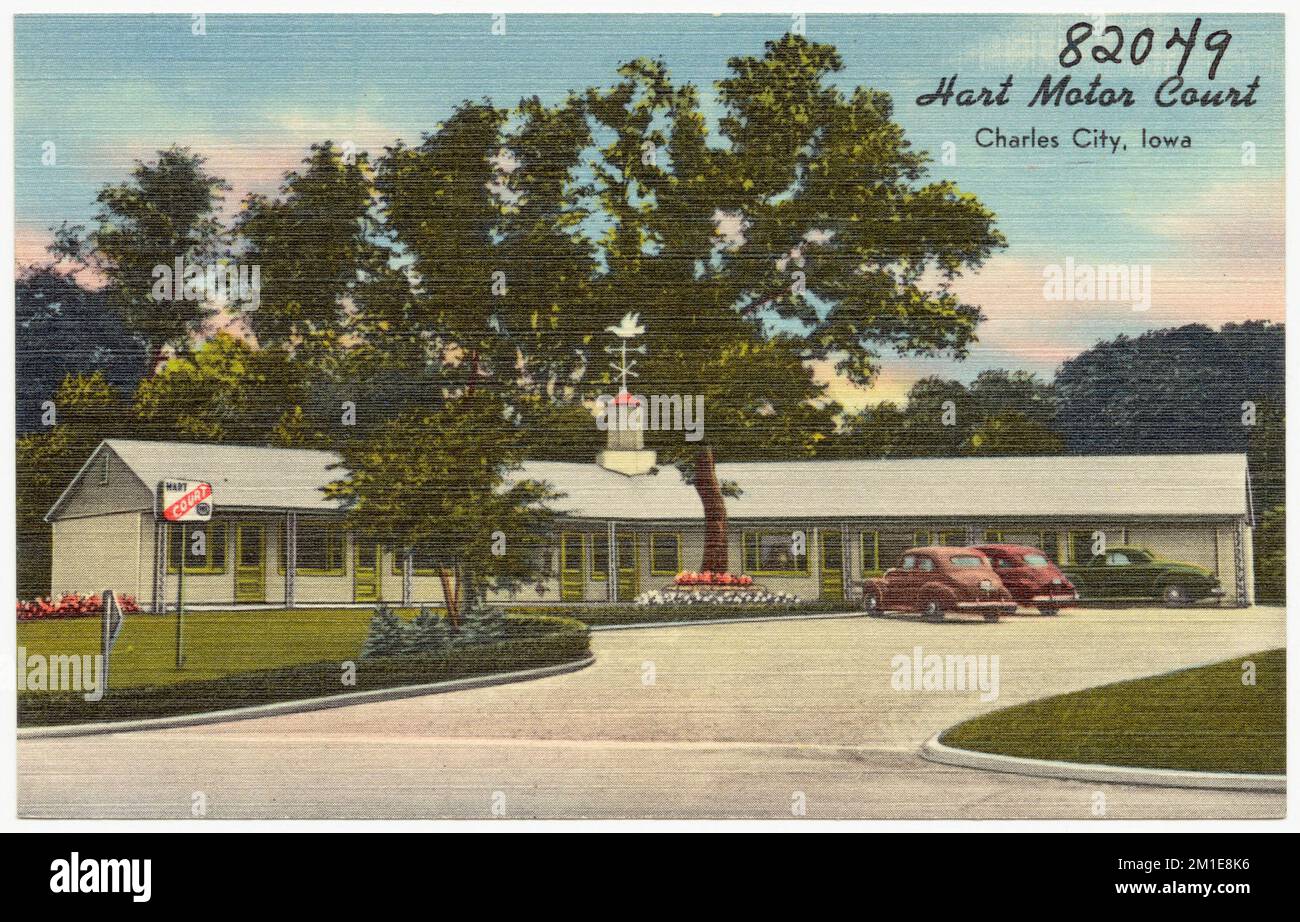 Hart Motor Court, Charles City, Iowa , Motels, Tichnor Brothers