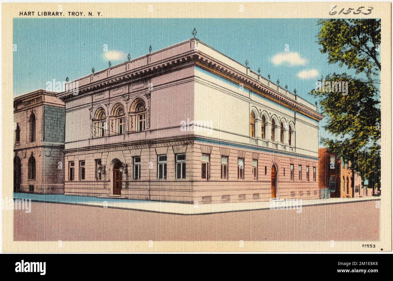 Hart Library, Troy, N. Y. , Public libraries, Tichnor Brothers