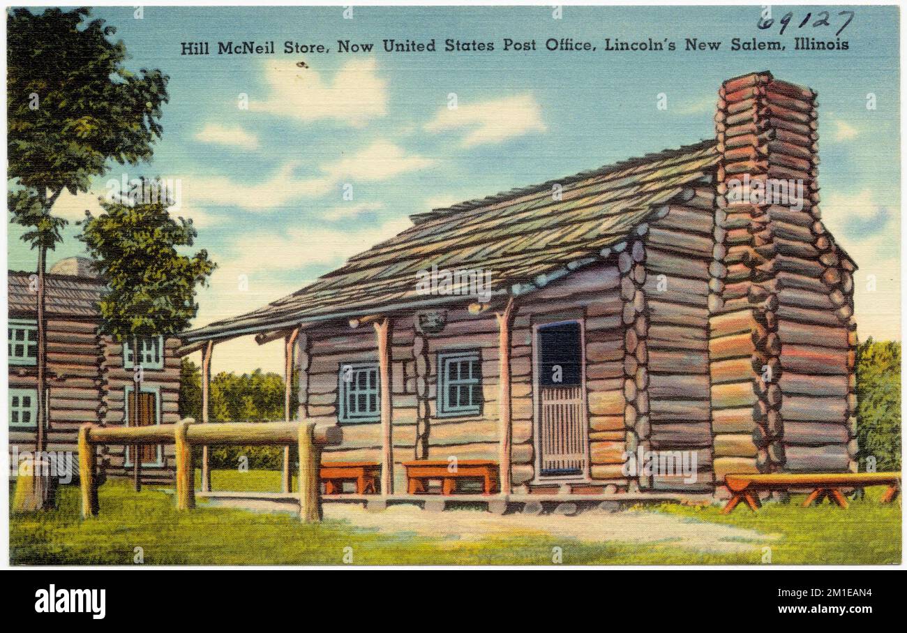 Hill McNeil Store, now United States Post Office, Lincoln's New Salem