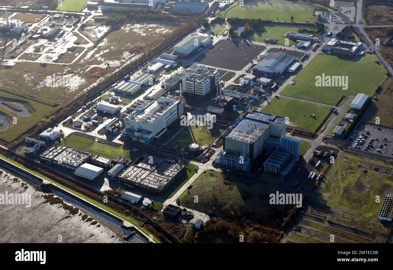 aerial view of Novartis Pharmaceuticals laboratory & plant at Pyewipe