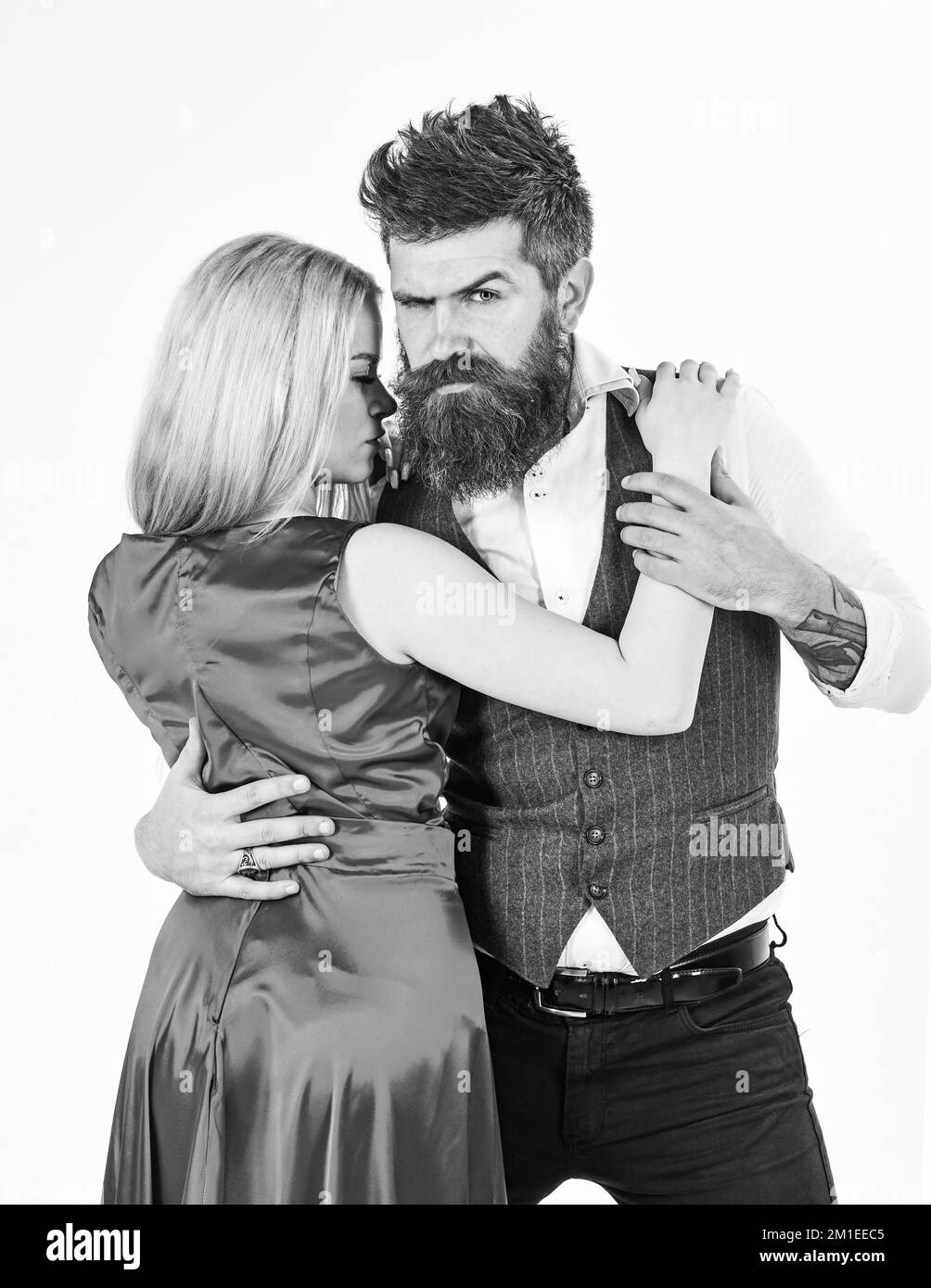 Dancing couple concept. Couple in love, dancers in elegant clothes