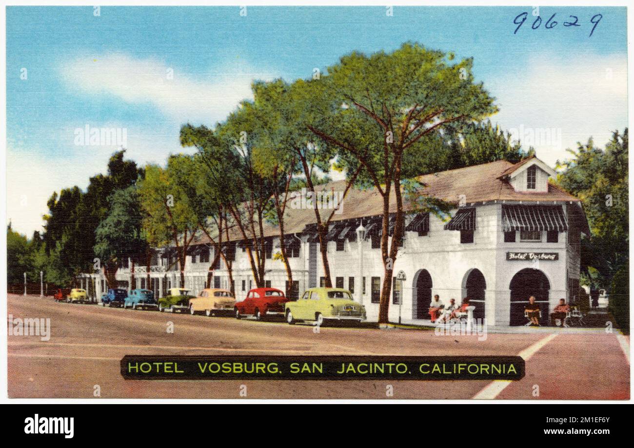 Hotel Vosburg, San Jacinto, Calif. , Hotels, Tichnor Brothers