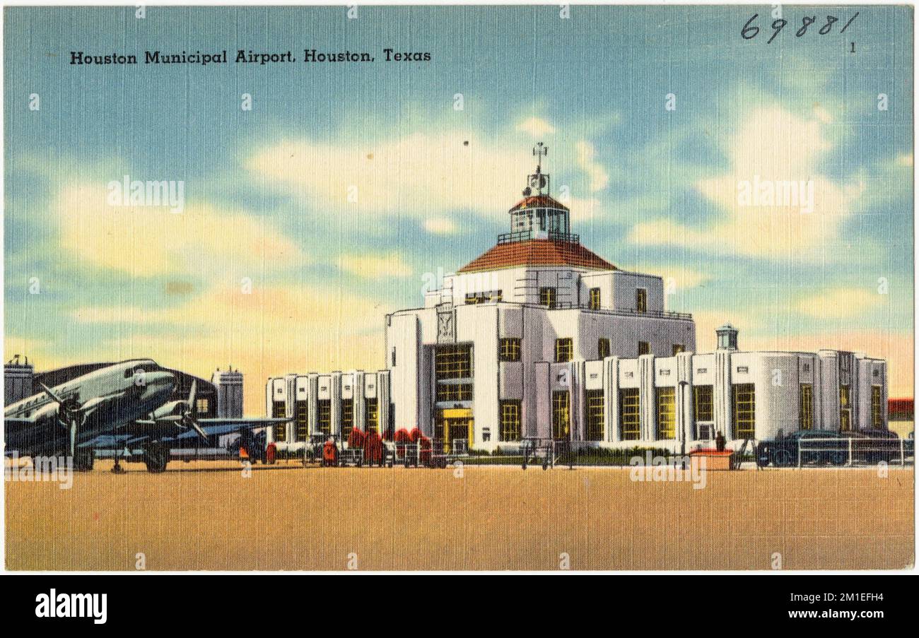 Houston Municipal Airport, Houston, Texas , Airports, Tichnor Brothers ...