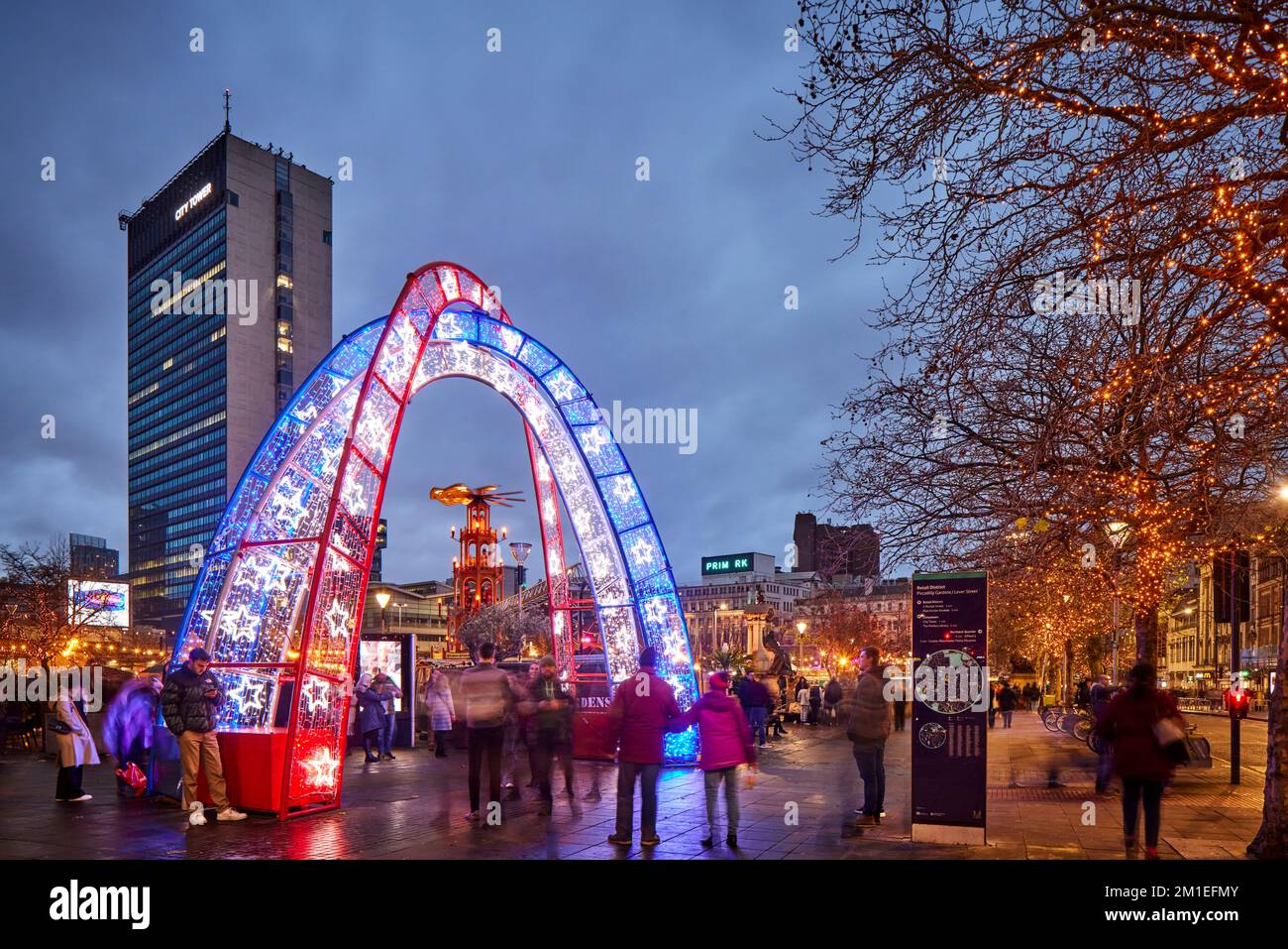 Manchester city centre at xmas hires stock photography and images Alamy