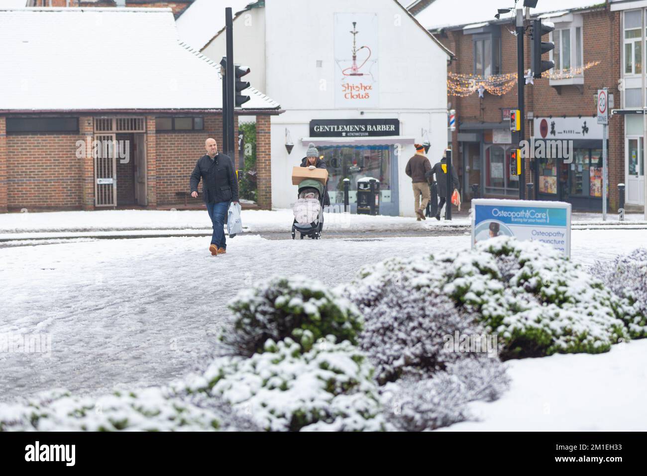 Ashford, Kent, UK. 12th Dec, 2022. UK Weather Treacherous walking
