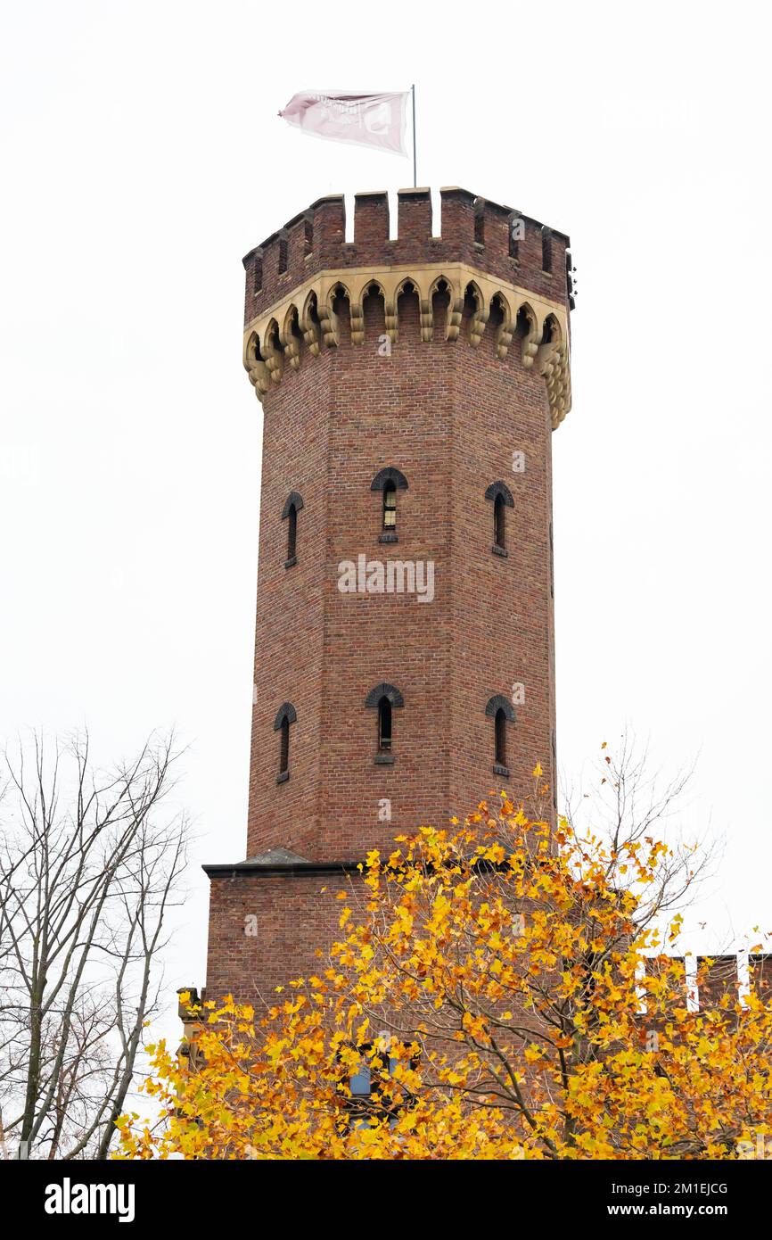 The old fort gate Malakofftrum, Malakoff Tower, Rheinauhafen, Koln Cologne Germany Stock Photo