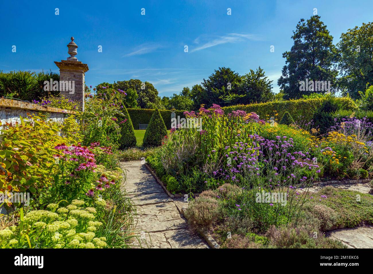 The colourful Cutting Garden at Lytes Cary Manor, nr Somerton, Somerset, England, UK Stock Photo