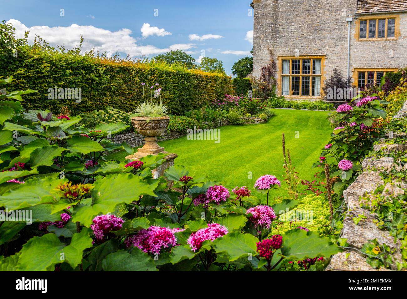 The colourful Sunken Garden at Lytes Cary Manor, nr Somerton, Somerset