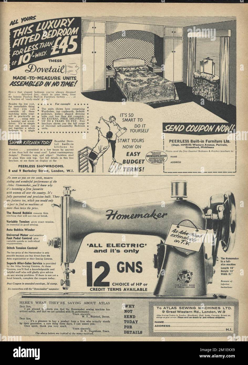 Vintage advert in 1960s magazine hi-res stock photography and images ...