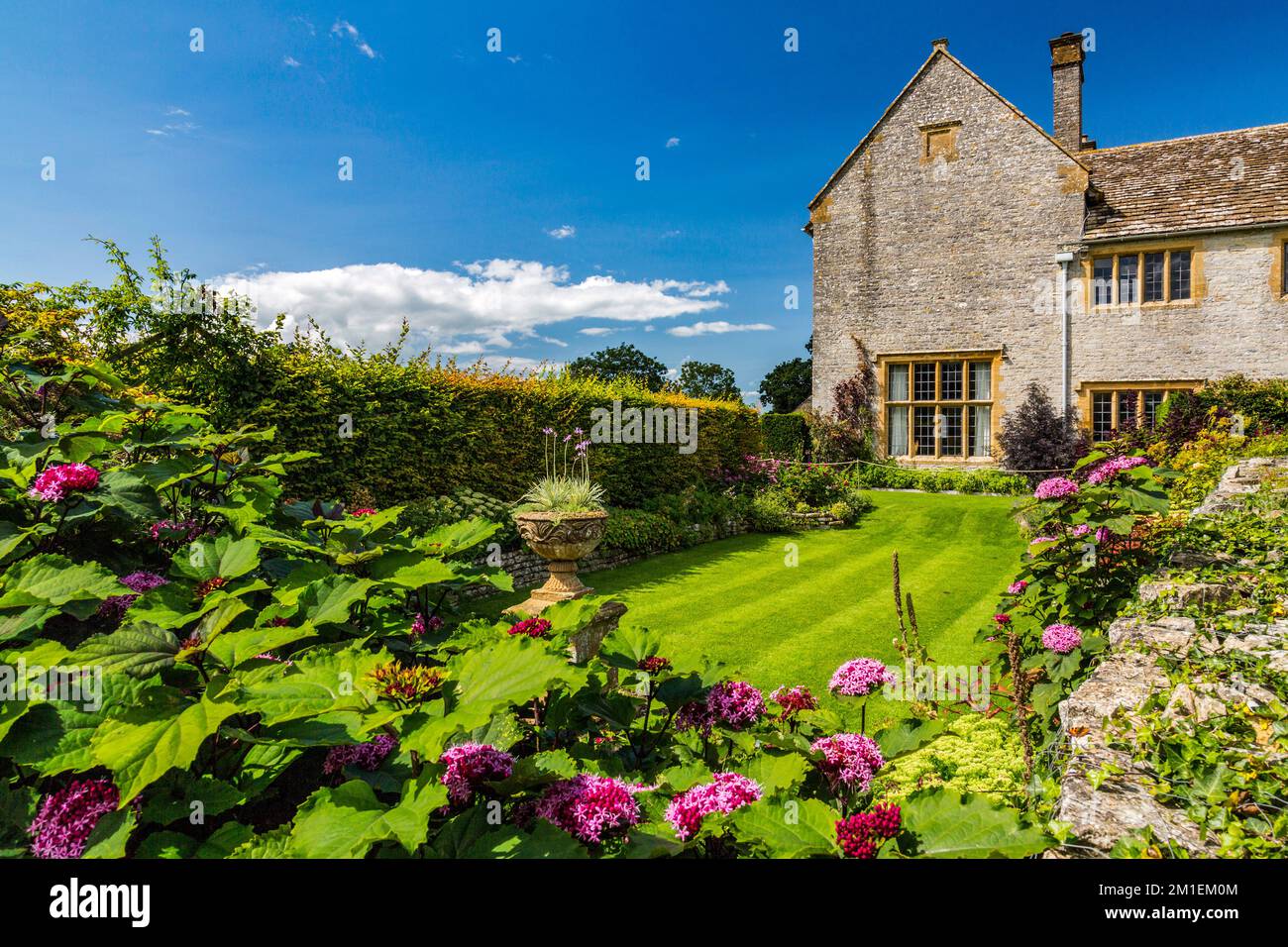The colourful Sunken Garden at Lytes Cary Manor, nr Somerton, Somerset