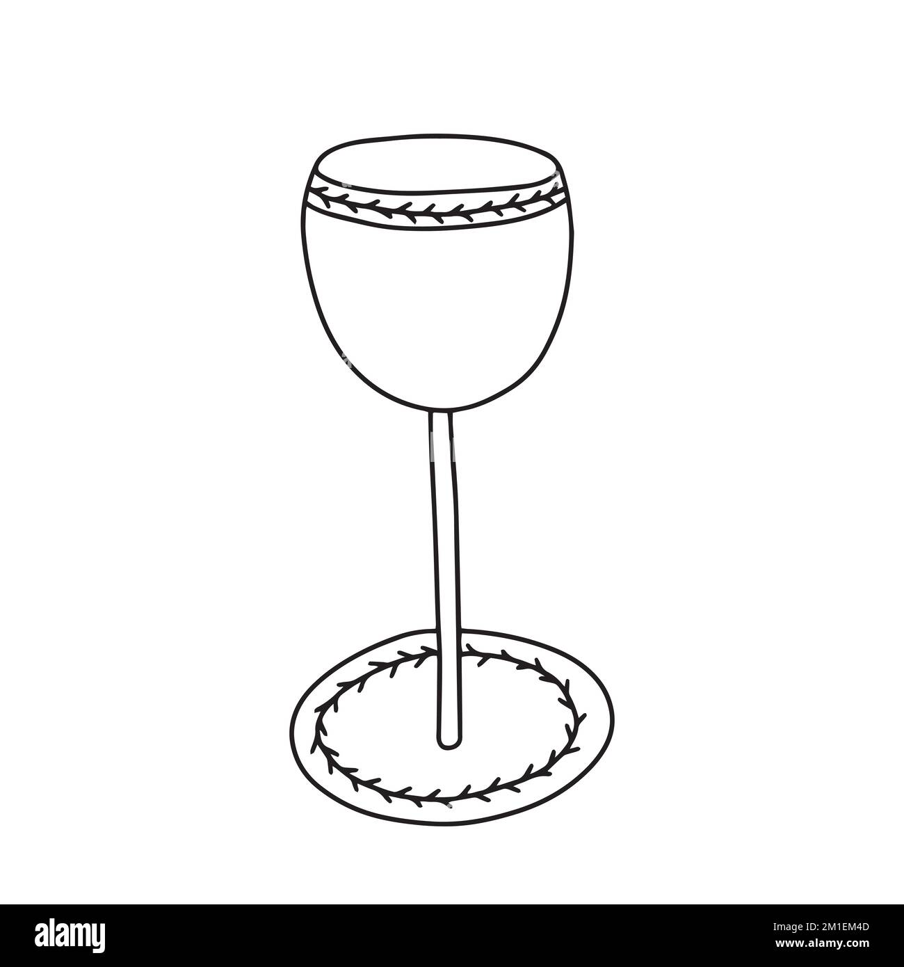 Vector doodle hanukkah goblet illustration Stock Vector Image & Art Alamy