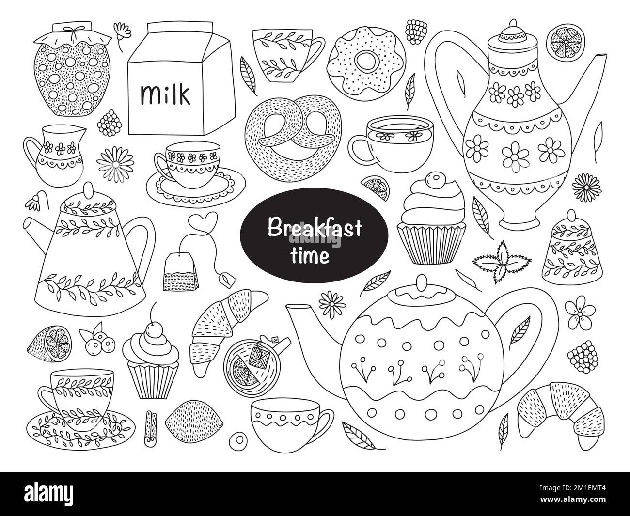 Vector tea ceremony hand drawn set Stock Vector Image & Art Alamy